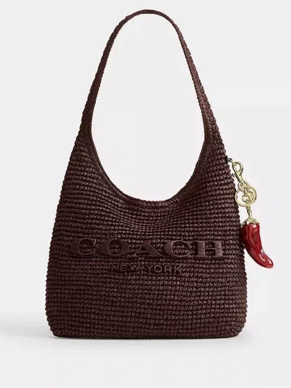 Coach Gold-Tone Red Chili Pepper Key Charm